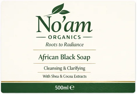 African Black Soap label