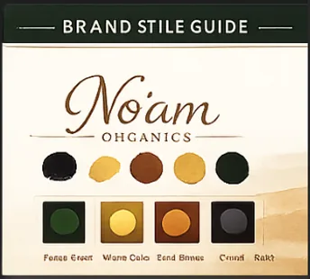 No'am Organics brand palette